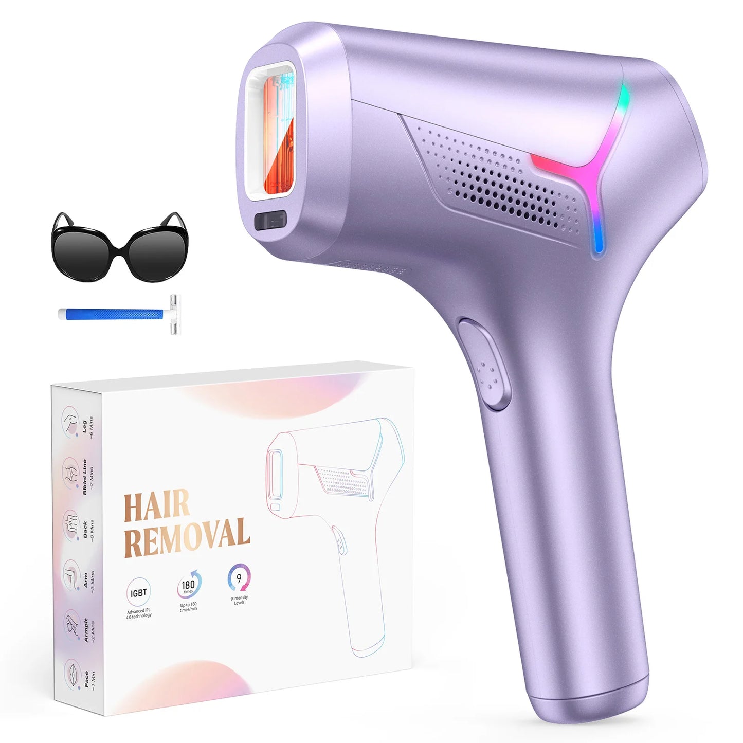IPL Laser Hair Removal Device – 990,000 Flashes Permanent Hair Reduction for Face & Body