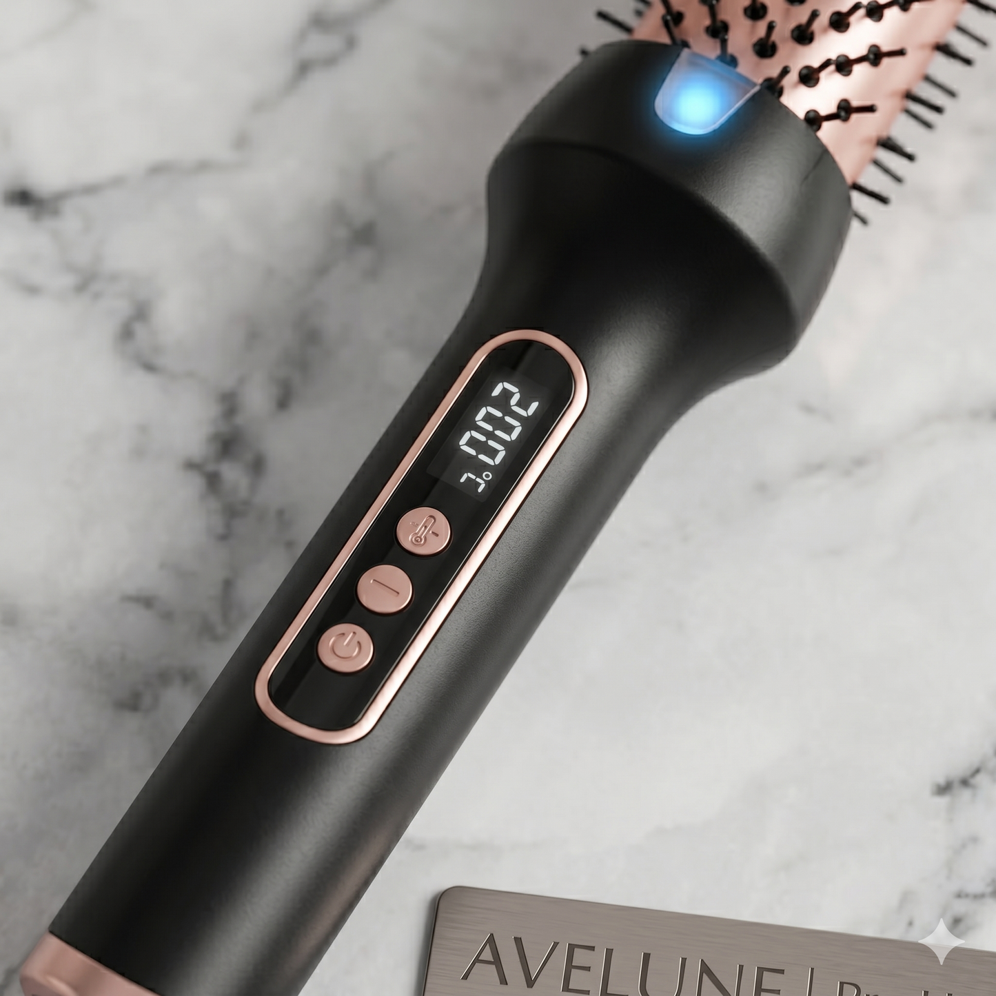 3-in-1 Ionic Heated Styling Brush — Curler, Straightener & Anti-Scald Wand
