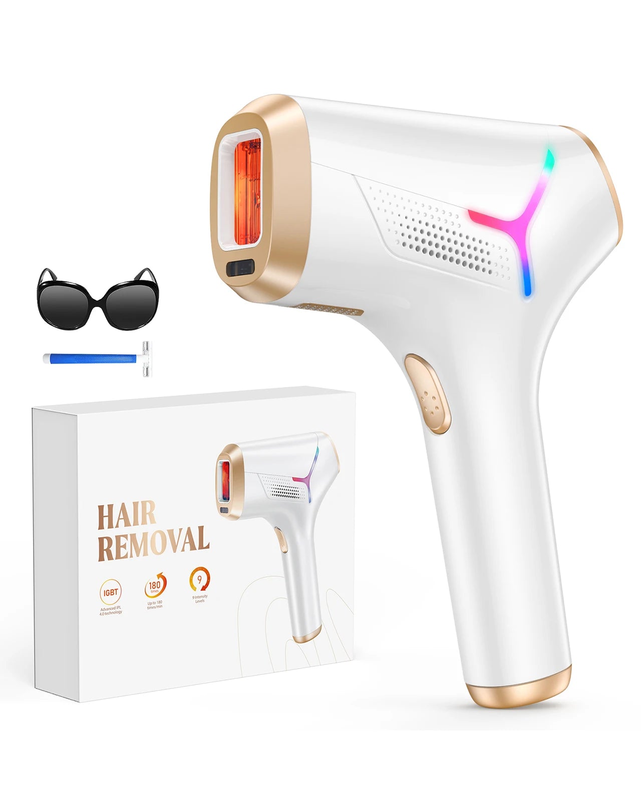 IPL Laser Hair Removal Device – 990,000 Flashes Permanent Hair Reduction for Face & Body