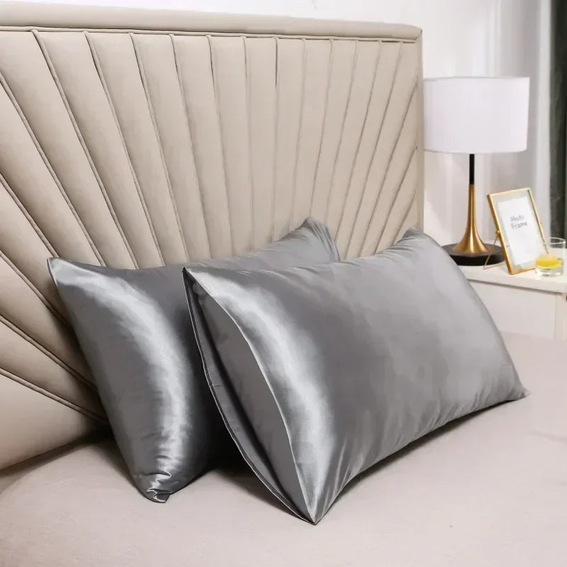 100% Mulberry Silk Pillowcase — Anti-Frizz Hair & Skin Protection