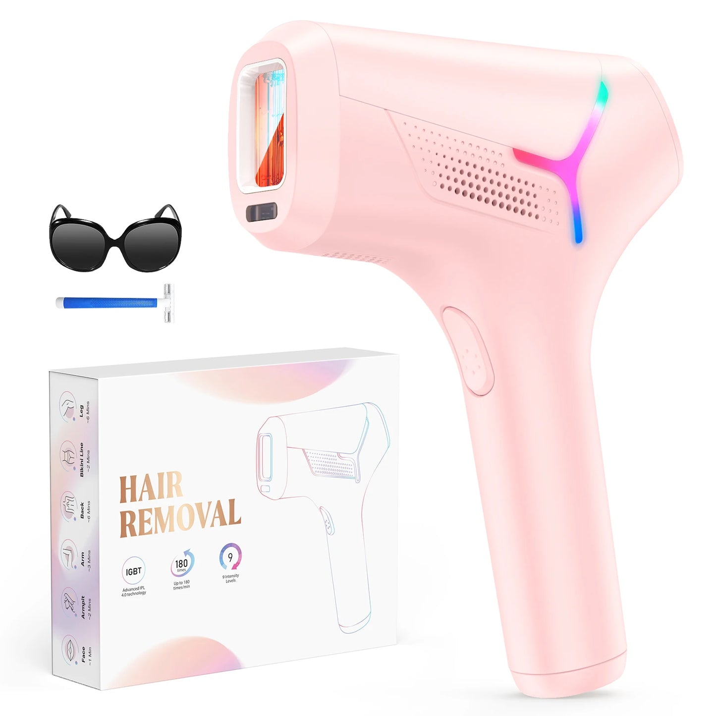 IPL Laser Hair Removal Device – 990,000 Flashes Permanent Hair Reduction for Face & Body