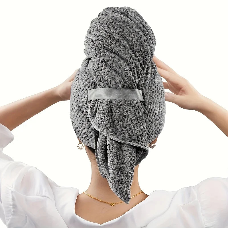Microfiber Hair Towel Wrap — Extra Large Quick-Dry Turban