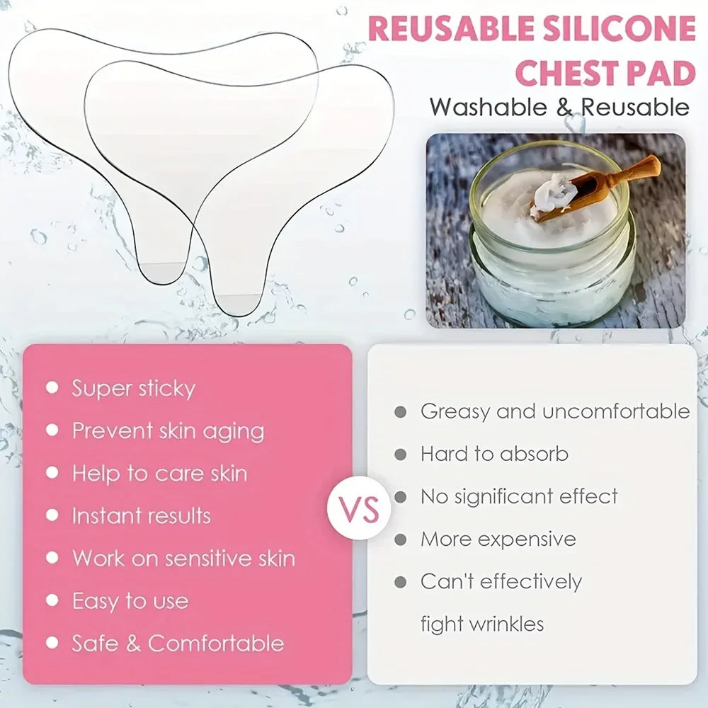 Reusable Silicone Anti-Wrinkle Chest Pad – Overnight Décolleté Smoothing & Lifting Patch