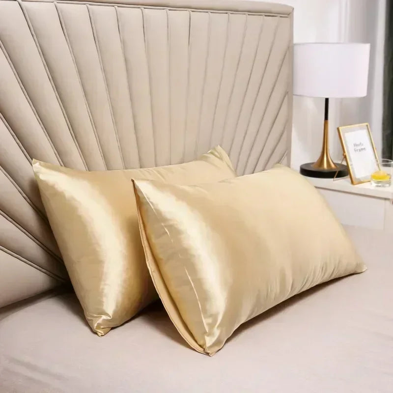 100% Mulberry Silk Pillowcase — Anti-Frizz Hair & Skin Protection