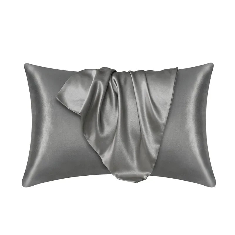 100% Mulberry Silk Pillowcase — Anti-Frizz Hair & Skin Protection