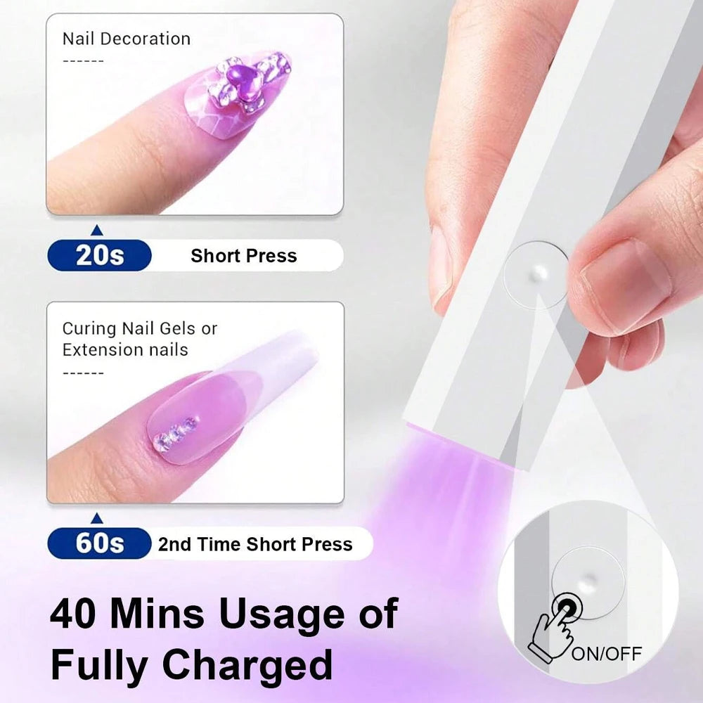 Portable UV/LED Nail Lamp — Rechargeable Gel Nail Light