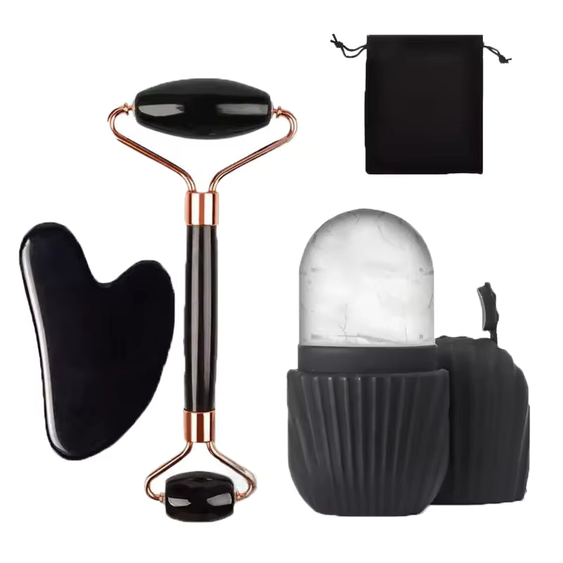 Ice Face Roller & Gua Sha Set — Facial Lifting & Contouring Tool