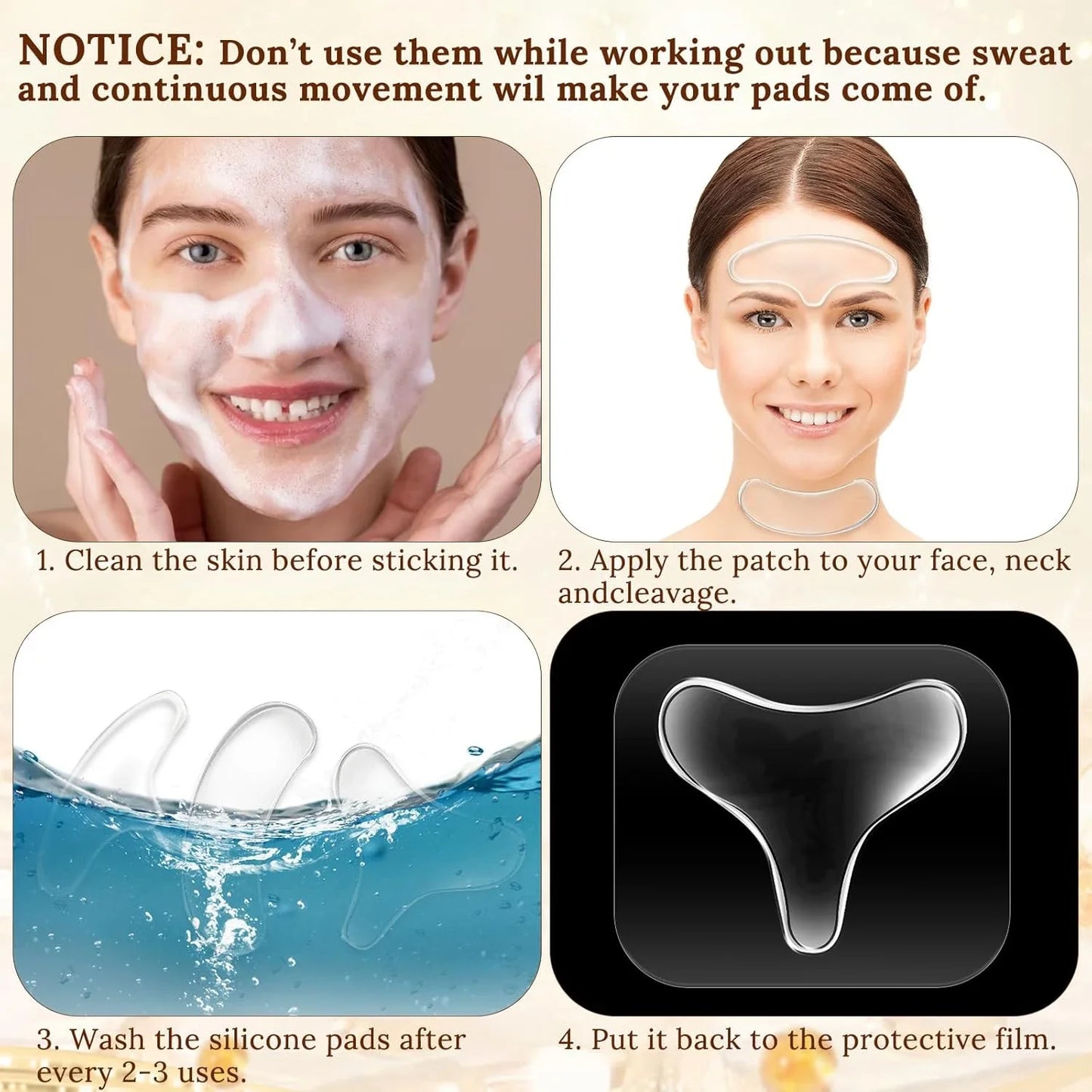 Reusable Silicone Anti-Wrinkle Chest Pad – Overnight Décolleté Smoothing & Lifting Patch
