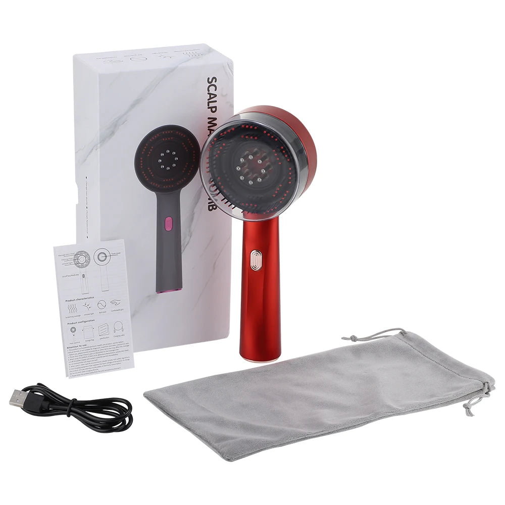 Electric Scalp Massage Comb — Red Light Therapy for Hair Growth