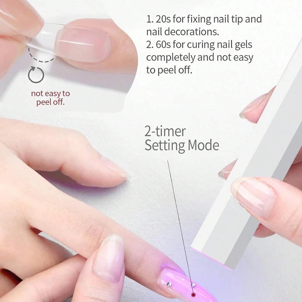 Portable UV/LED Nail Lamp — Rechargeable Gel Nail Light