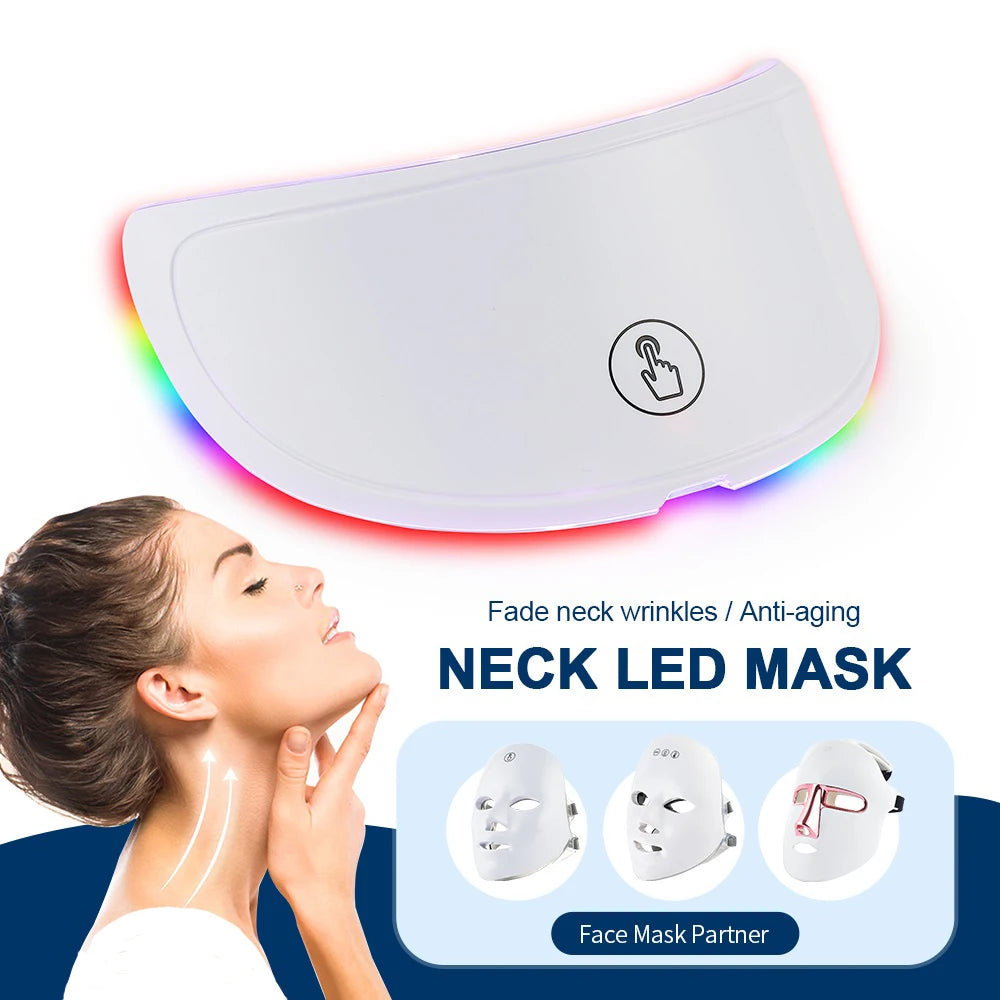 7-Color LED Light Therapy Face & Neck Mask – Wireless Photon Skin Rejuvenation & Tightening Device