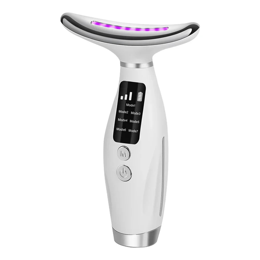 7-Color LED Face & Neck Lifting Device — Vibration Massage Beauty Machine