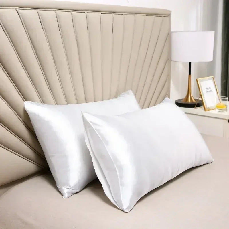 100% Mulberry Silk Pillowcase — Anti-Frizz Hair & Skin Protection