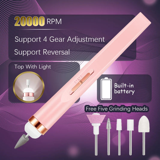 5-in-1 Electric Nail Drill Machine — USB Portable Manicure Set