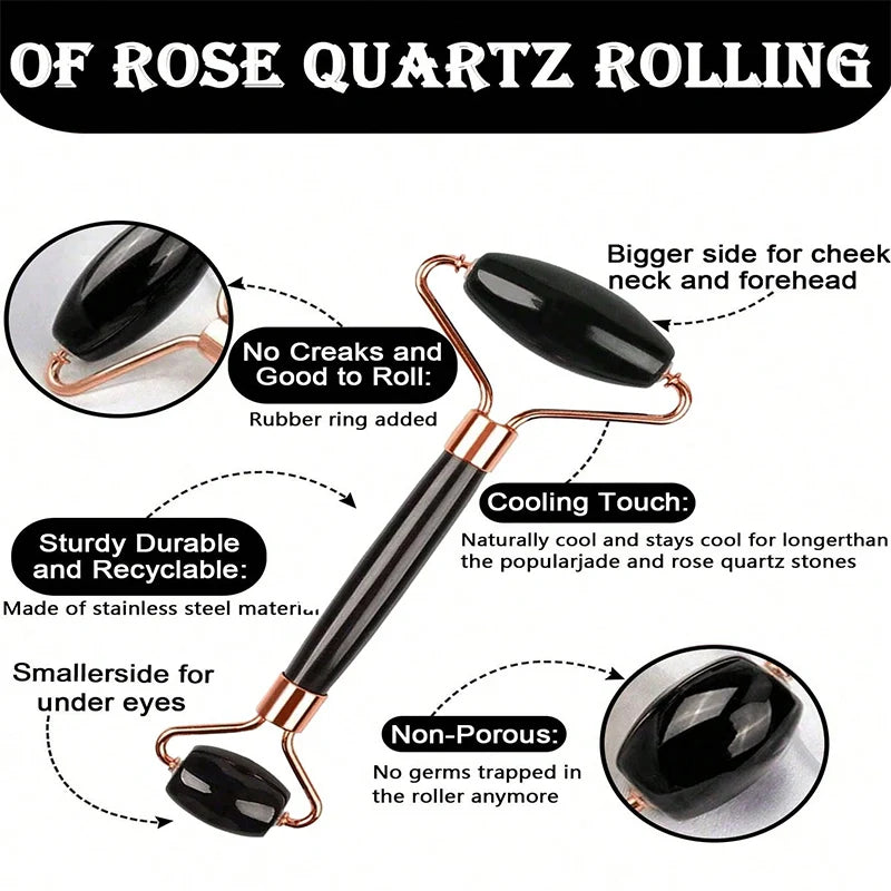 Ice Face Roller & Gua Sha Set — Facial Lifting & Contouring Tool