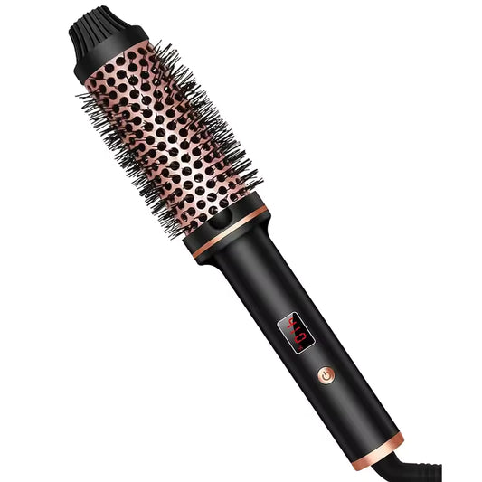 3-in-1 Ionic Heated Styling Brush — Curler, Straightener & Anti-Scald Wand