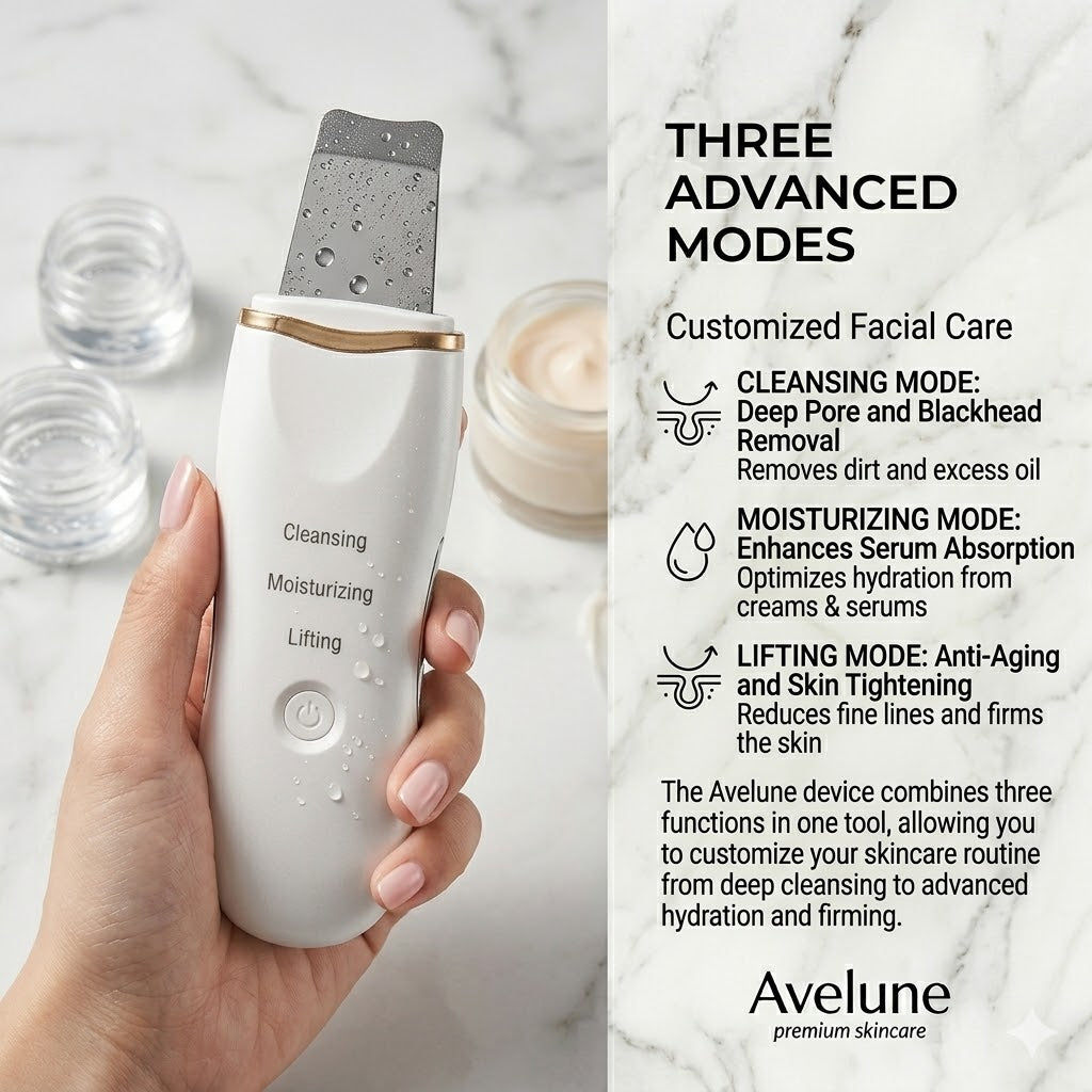 Ultrasonic Skin Scrubber – Blackhead Remover & Deep Pore Cleansing Facial Peeling Device