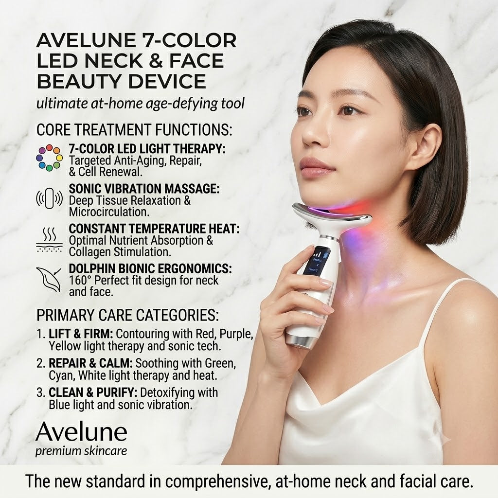 7-Color LED Face & Neck Lifting Device — Vibration Massage Beauty Machine