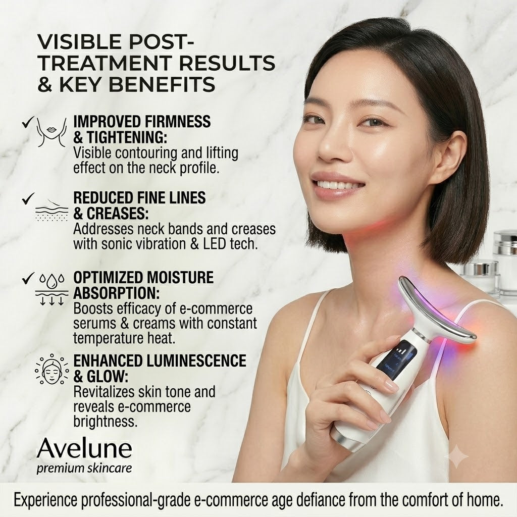7-Color LED Face & Neck Lifting Device — Vibration Massage Beauty Machine