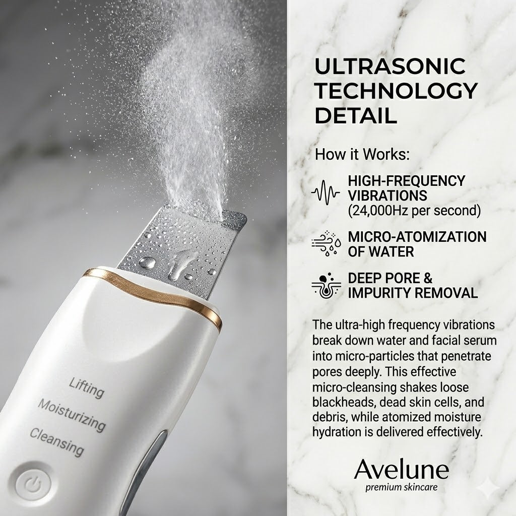 Ultrasonic Skin Scrubber – Blackhead Remover & Deep Pore Cleansing Facial Peeling Device