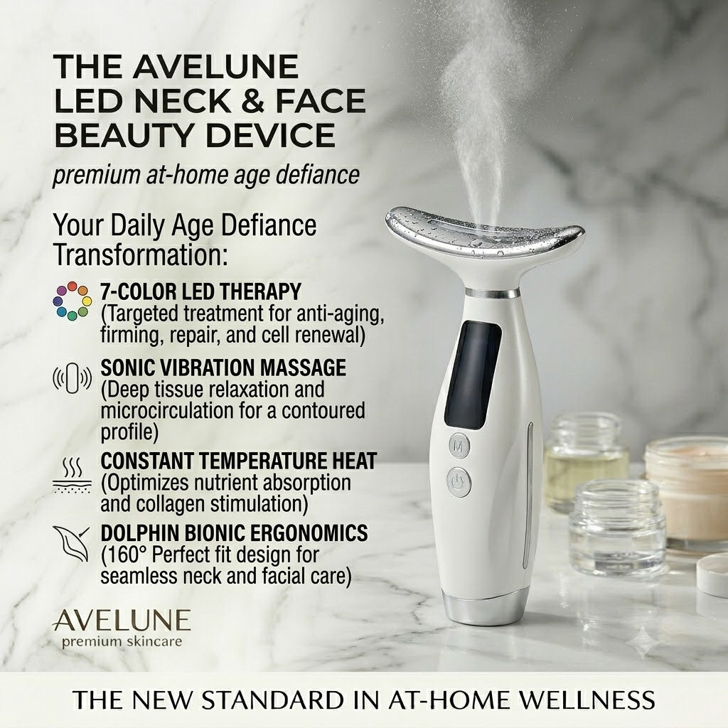 7-Color LED Face & Neck Lifting Device — Vibration Massage Beauty Machine